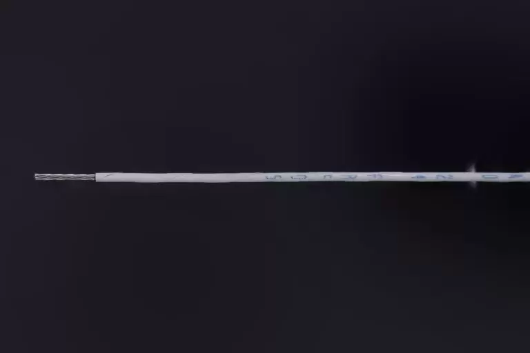 24 FAR 05 gray wire with white colored wrapper.